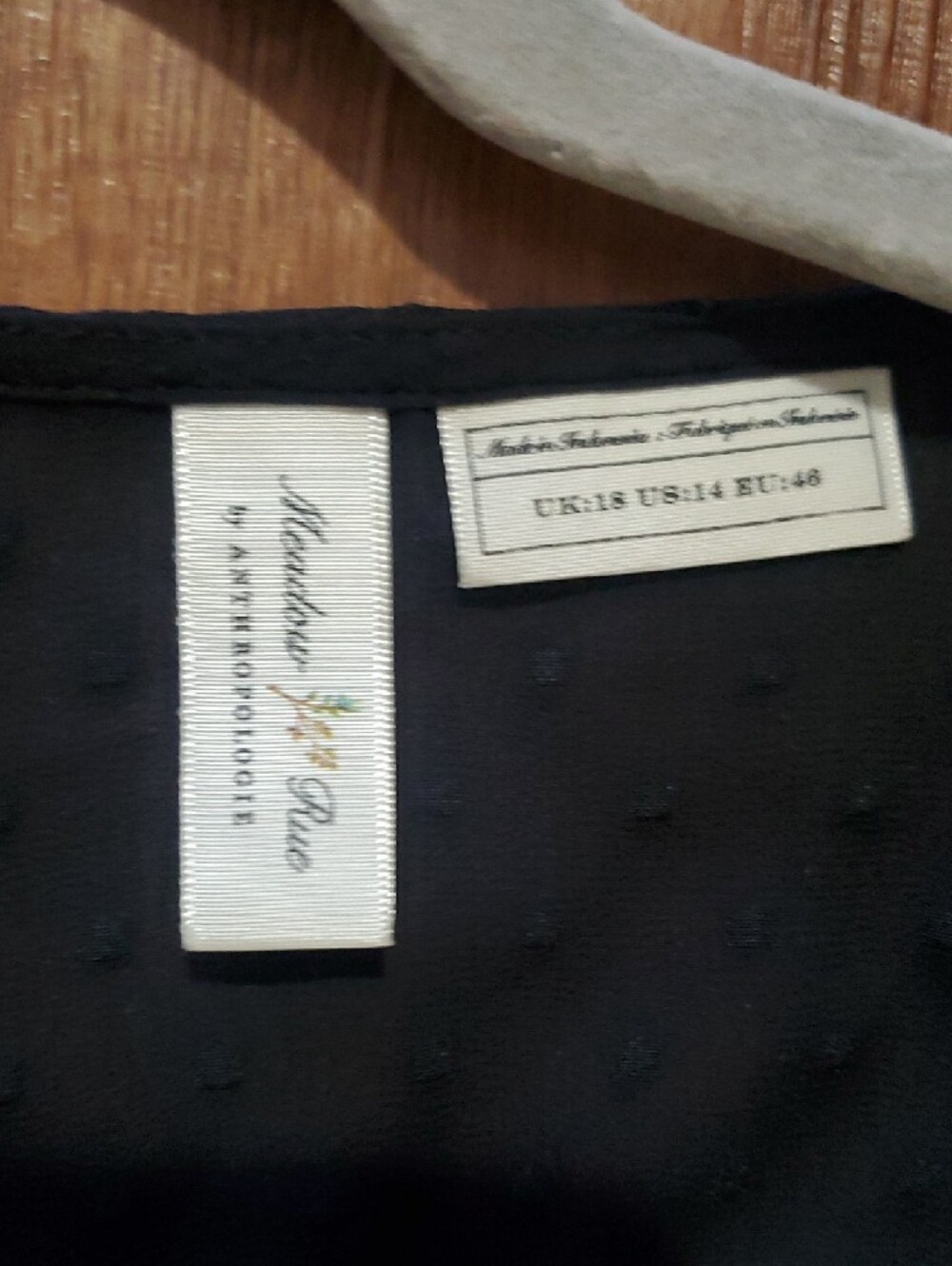 Anthropologie Black Tiered V-Neck Midi Dress - Picture 3 of 13